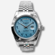 Chairman Geneve Blue Arabic Dial Quartz stainless steel Day and Date Luxury Watch 