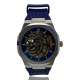 Fitron Men's Automatic Skeleton Watch - Blue Strap