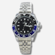 Fitron stainless steel blue and black case watch