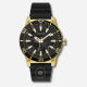 GUESS Men's Gold-Tone and Black Silicone Analog Watch (GW0420G2)