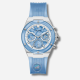 Guess Athena Active Life Clear White Dial Blue Rubber Strap Watch for Women (GW0409L1)