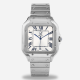 Louis Cardin Square shape Roman white Dial Stainless Steel Man's Quartz Watch