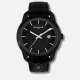 Rocas paris men's Black dial and black leather strap men's watch (RWMF1907)